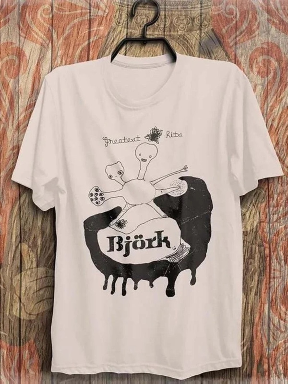 Gildan White Björk Graphic Short Sleeve Tee
